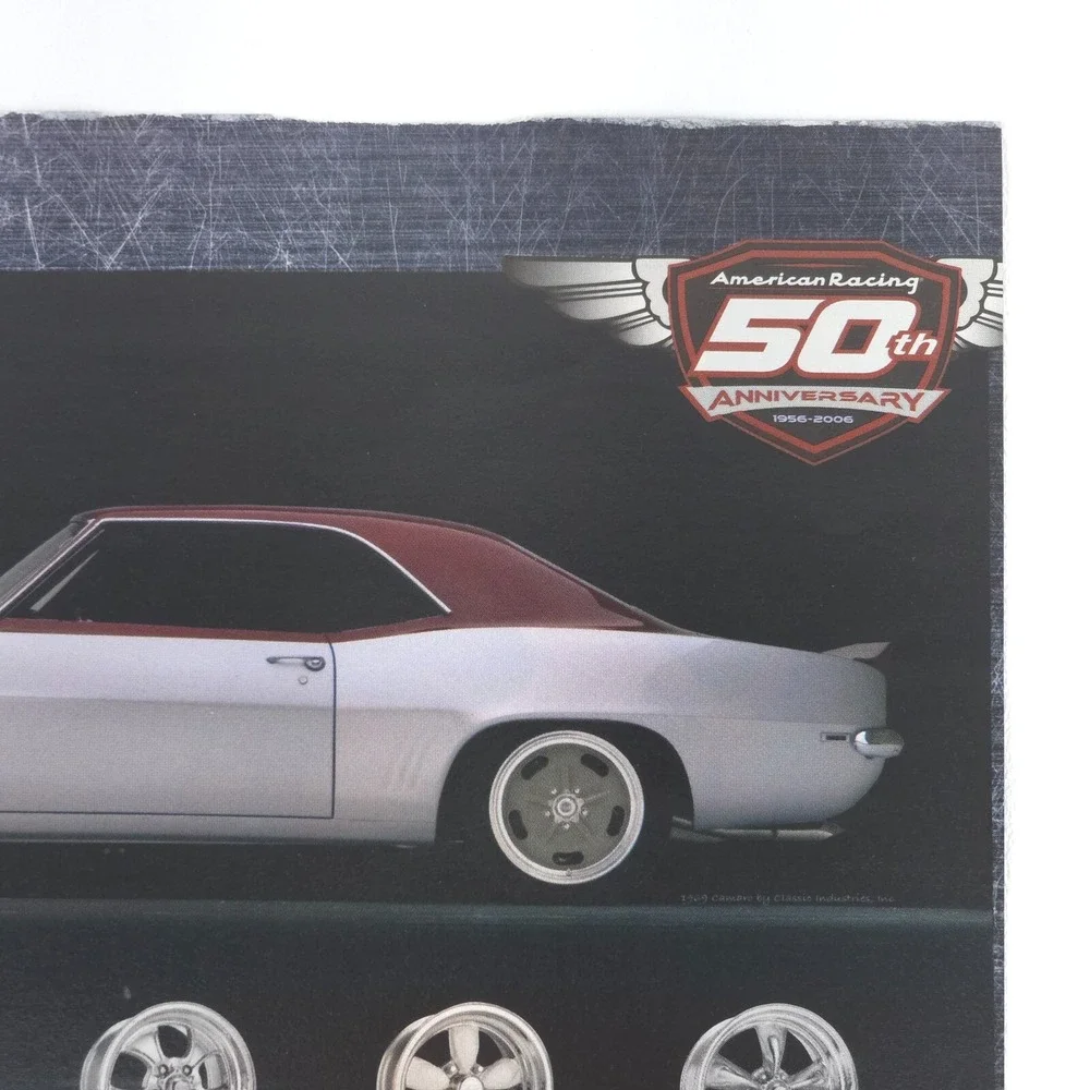 1969 Chevy Camaro Advertising Print Ad Garage Wall Art American Racing Wheels - Picture 3 of 6